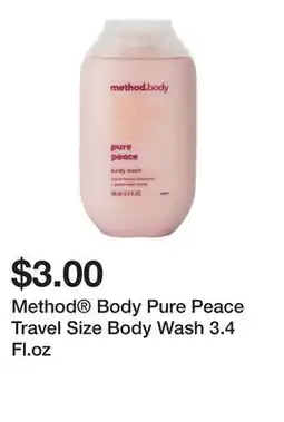 Five Below Method Body Pure Peace Travel Size Body Wash 3.4 Fl.oz offer