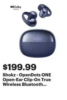 Best Buy Shokz - OpenDots ONE Open-Ear Clip-On True Wireless Bluetooth Earbuds - Navy Blue offer