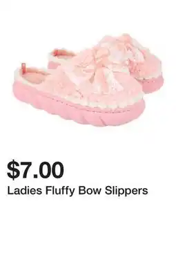 Five Below Ladies Fluffy Bow Slippers offer