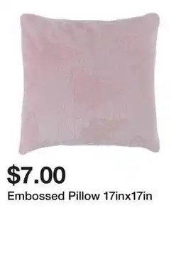 Five Below Embossed Pillow 17inx17in offer