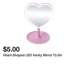 Five Below Heart-Shaped LED Vanity Mirror 13.5in offer