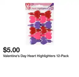 Five Below Valentine's Day Heart Highlighters 12-Pack offer