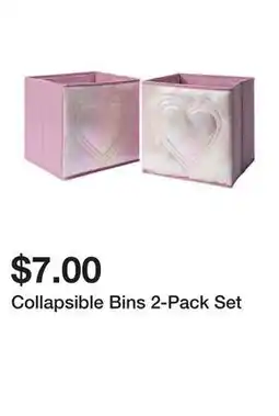Five Below Collapsible Bins 2-Pack Set offer