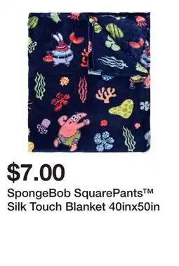 Five Below SpongeBob SquarePants Silk Touch Blanket 40inx50in offer