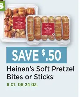 Heinen's Heinen's Soft Pretzel Bites or Sticks offer