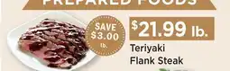 Heinen's Teriyaki Flank Steak offer