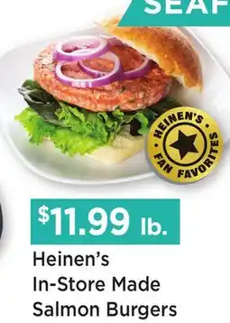 Heinen's Heinen's In-Store Made Salmon Burgers offer