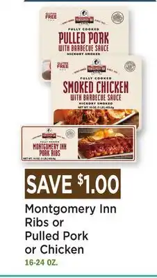 Heinen's Montgomery Inn Ribs or Pulled Pork or Chicken offer
