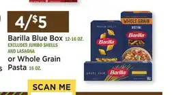 Heinen's Barilla Blue Box 12-16 OZ. or Whole Grain Pasta 16 OZ offer