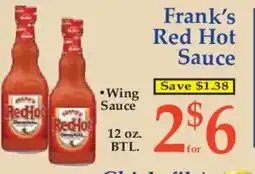 Market Basket Frank's Red Hot Sauce offer