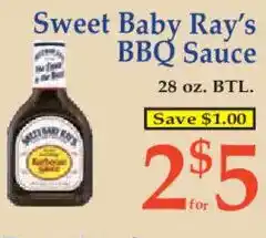 Market Basket Sweet Baby Ray's BBQ Sauce offer