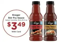 Kroger Kroger Stir Fry Sauce offer