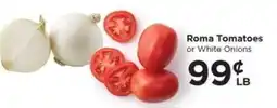 Food 4 Less Roma Tomatoes or White Onions offer