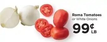 Food 4 Less Roma Tomatoes or White Onions offer