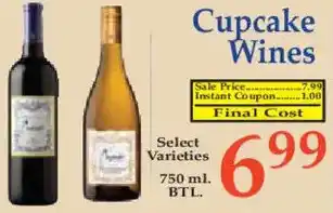 Market Basket Cupcake Wines offer