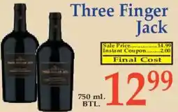 Market Basket Three Finger Jack offer