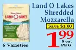 Market Basket Land O Lakes Shredded Mozzarella offer