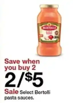 Target Bertolli pasta sauces offer