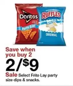 Target Frito Lay party size dips & snacks offer