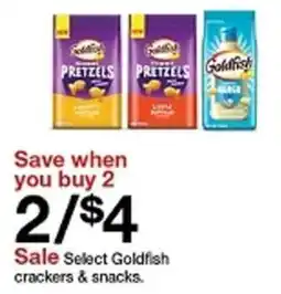 Target Goldfish crackers and snacks. offer