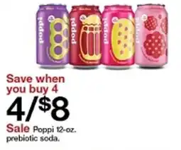 Target Poppi prebiotic soda offer