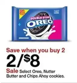 Target Oreo or Nutter Butter and Chips Ahoy cookies offer