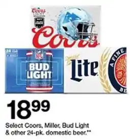 Target Coors and Miller or Bud Light offer