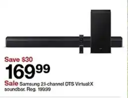 Target Samsung 21-channel DTS Virtual:X soundbar offer