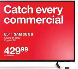 Target Samsung smart 4k uhd crystal tv 65" offer
