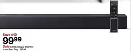 Target Samsung 2.0-channel soundbar offer