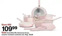 Target GreenPan Rio Advanced ceramic nonstick cookware set offer