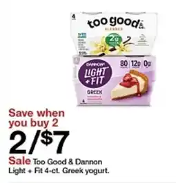 Target Too Good and Dannon Light offer