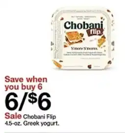 Target Chobani Flip Greek yogurt. offer