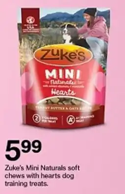 Target Zuke's Mini Naturals soft chews with hearts dog training treats offer
