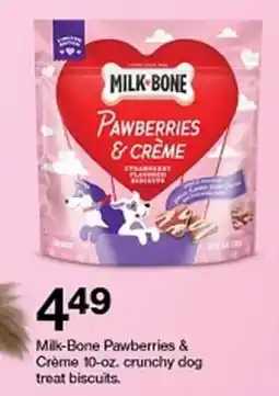 Target Milk-Bone Pawberries & Crème crunchy dog treat biscuits offer