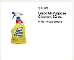 Walgreens Lysol All Purpose Cleaner offer