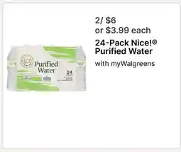 Walgreens 24-Pack Nice! Purified Water offer