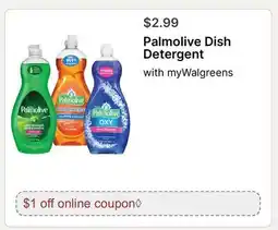 Walgreens Palmolive Dish Detergent offer