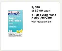 Walgreens 6-Pack Walgreens Hydration Care offer
