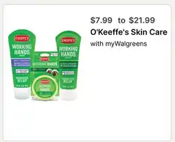 Walgreens O'Keeffe's Skin Care offer