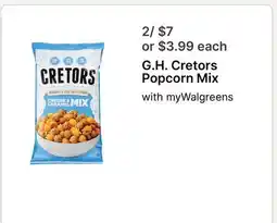 Walgreens G. H. Cretors Popcorn Mix offer