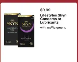 Walgreens Lifestyles Skyn Condoms or Lubricants offer
