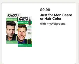 Walgreens Just for Men Beard or Hair Color offer