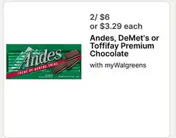 Walgreens Andes, DeMet's or Toffifay Premium Chocolate offer