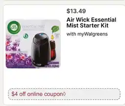 Walgreens Air Wick Essential Mist Starter Kit offer