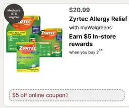 Walgreens Zyrtec Allergy Relief offer