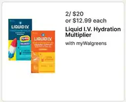 Walgreens Liquid I. V. Hydration Multiplier offer