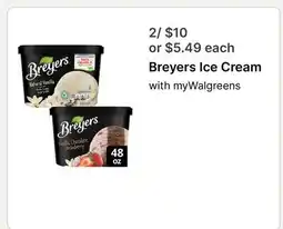 Walgreens Breyers Ice Cream offer