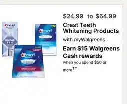 Walgreens Crest Teeth Whitening Products offer