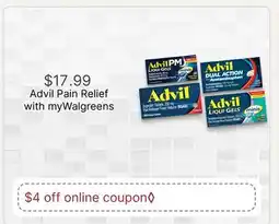 Walgreens Advil Pain Relief offer